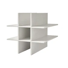 White Countertop Wine Rack Storage Cube Holders Shelf Organizer