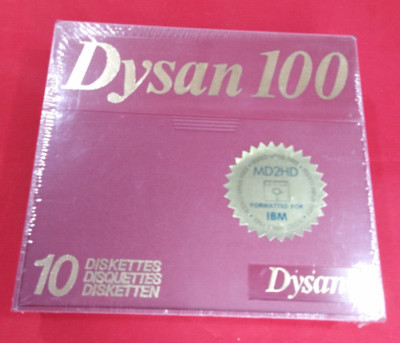 Scellé 10 x 5.25 '' Pouce Dysan100 1.2MB/1.6MB DS MD2HD Haut Densité Souple Discs