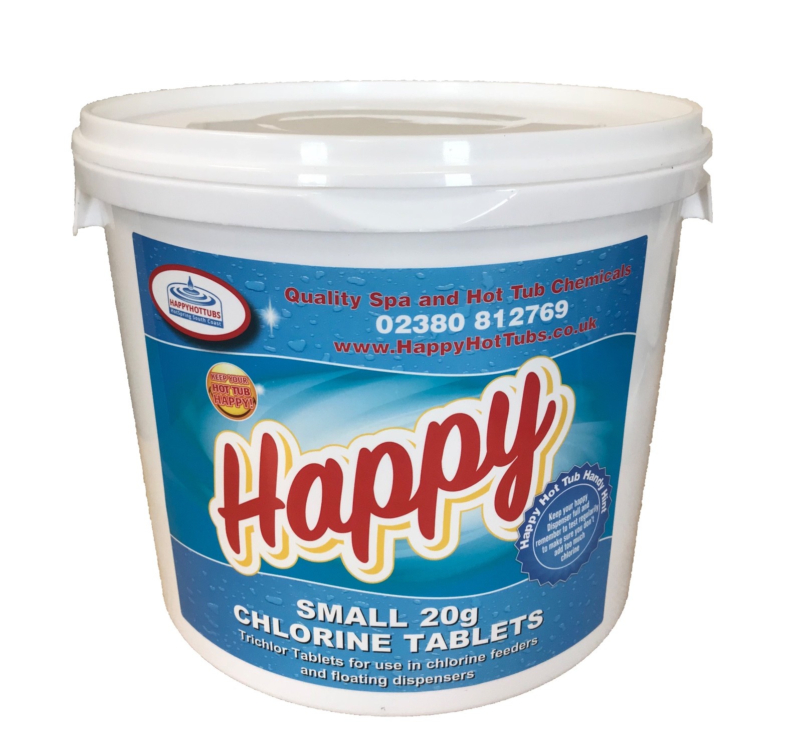 Happy Hot Tubs 20g Small Chlorine Tablets 5kg Swimming Pool Spa