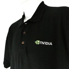 NVIDIA Tech Employee Uniform Polo Shirt Black Size L Large NEW