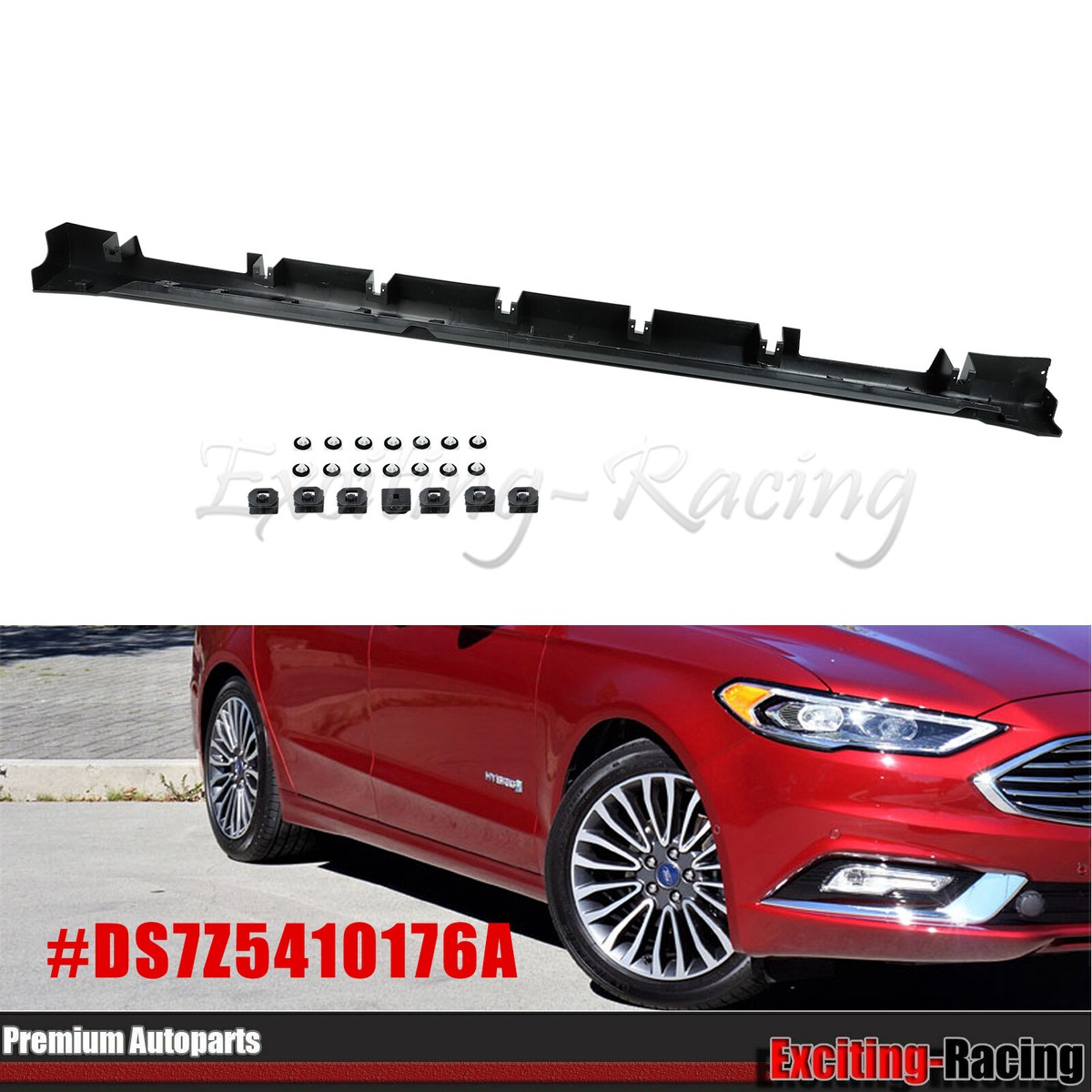 Right Exterior-Rocker Panel Molding Trim Fit For 13-18 Ford Fusion