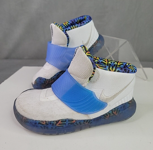 Nike Kyrie 6 Sapphire TD Hook & Loop Shoe Sneaker White Blue Baby Toddler Sz 9C - Picture 2 of 10