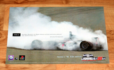 Formel / Formula 1 98 1998 PS1 PSX Mini Poster Werbeblatt Ad Page Promo Vintage