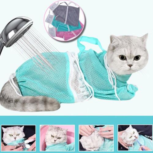 🔥Cat Shower Net Bag Cat Grooming Bathing Bag Adjustable Cat Washing Bagw