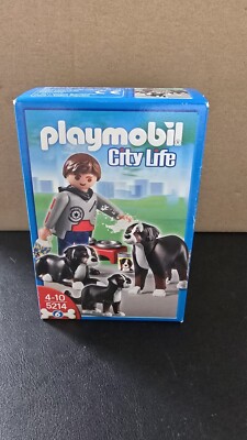 5214 Playmobil Benner Senner dog with family new in unopened box collectors Item