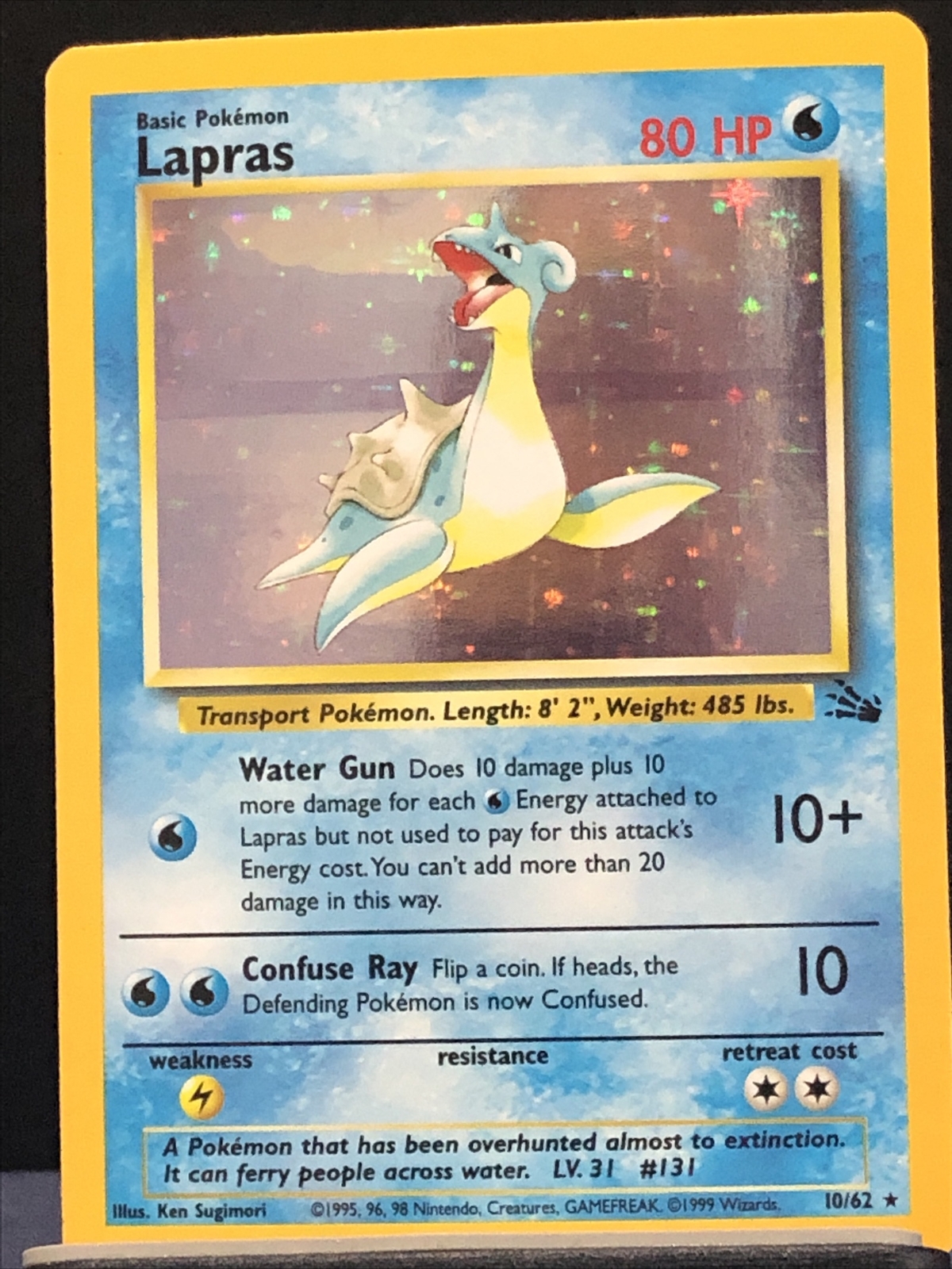 Lapras Fossil Holo 10/62 Lightly Played!🔥🔥