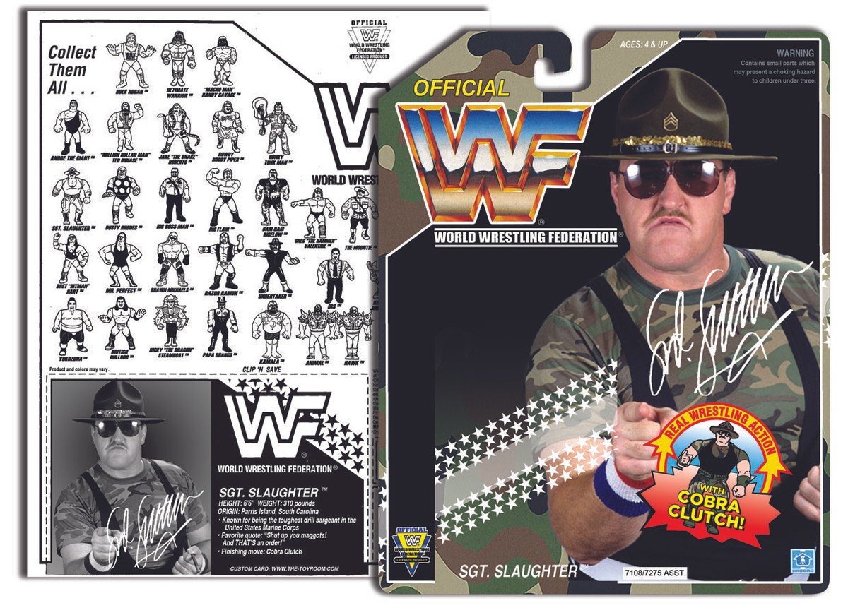Hasbro WWF SGT. SLAUGHTER Retro Figure Card WWE | eBay