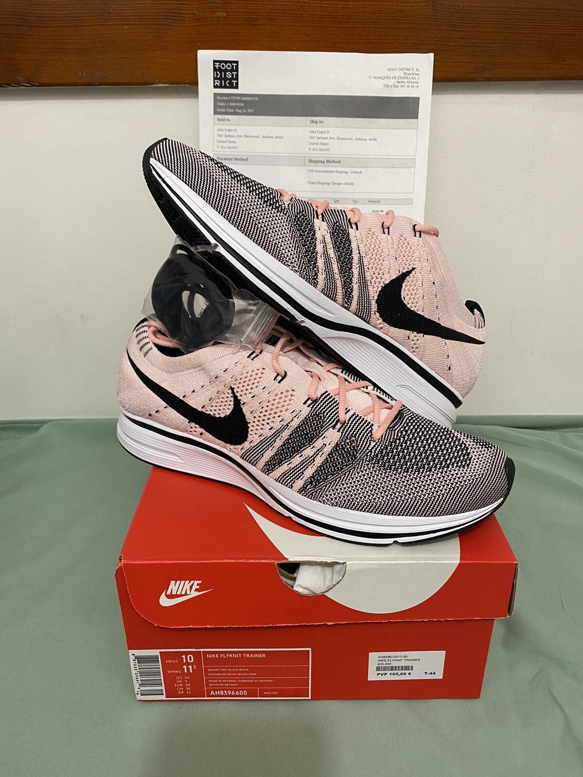 flyknit trainer black size 12