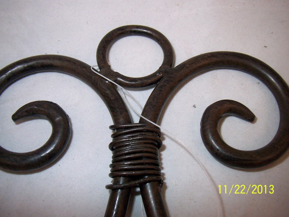 Estante de placas de hierro para pared diseño de desplazamiento de 19" marrón resistente  Foto 2 de 3