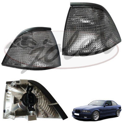 Blinker Blinkleuchte schwarz rechts+links Satz Paar für BMW 3er Coupe Cabrio E36