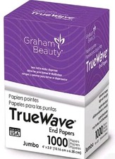 True Wave End Papers Perm Paper Salon Papers Jumbo 4" x 2.5" 1000 Papers