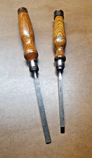 2 x Vintage Firmer Chisels Woodworking Sheffield Marples England Carpentry Tools