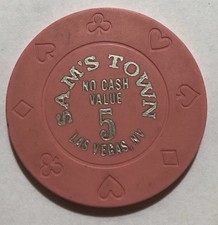 Sam s Town Casino Poker Chip Las Vegas, Nevada A1