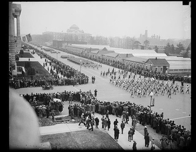 Photo:Washington D.C. Parade 1935 Crowd Marching Band Capitol