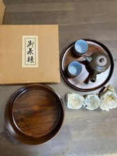 Japanese Tea Set with Wooden Box, Teapot 5 Teacups, Unused