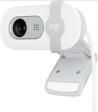 Logitech Brio 100 Full HD 1080p Webcam,White,Laptop, PC - Built-in Mic, Shutter
