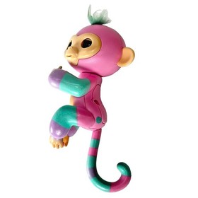 Fingerlings Interactive Baby Monkey 2016 Pink Green Purple Tested Works WowWee