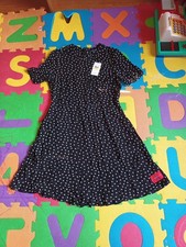 Calvin Klein Women’s Black White Stars Short Sleeve  Dress Medium New NWT