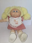 Vintage Cabbage Patch Kids Doll 1982 Coleco Blonde Yarn Hair Blue Eyes Outfit