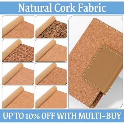 Naturkork Leder Stoff Blatt 50x137cm kaffeebraun Polster Nähen Basteln