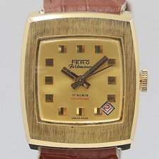 Ferro Feldman 207 Gold Dial Date Automatic Men's Watch Used 40mm