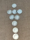 LOT OF 9 ROOSEVELT  10 CENT DIMES 1946 TO 1965 FREE SHIP