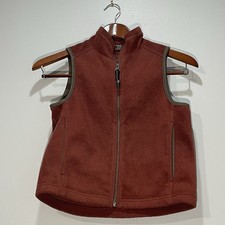 REI Boys Fleece Full Front Zip Rust Color Size Medium 8-10 