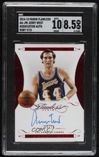 2014-15 Panini Flawless Association Ruby 9/15 Jerry West SGC 8.5 Auto HOF 3d3