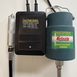 Grizzly Industrial Flex Shaft Grinder G9928 Variable Speed Foot Pedal Switch