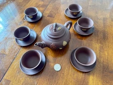 [YIXING ZISHA] Authentic Chinese Clay Tea Set – Kung Fu Gongfu Teapot - 6 Cups