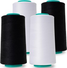 Serger Thread, All-Purpose Sewing Thread Polyester,4 Cones of 3000 Yards Each Sp