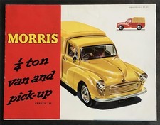 MORRIS ¼ TON VAN & PICK UP (SERIES III) Sales Brochure Aug 1956-1957 #H&E 5612