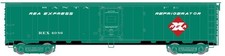 Atlas HO REA Steel Express Reefer REA -Santa Fe REX Light Green/White 60" X-l