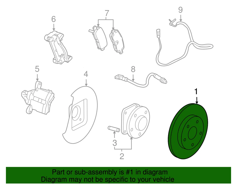 Rotor de freno de disco trasero genuino GM 23118533 Foto 2 de 2
