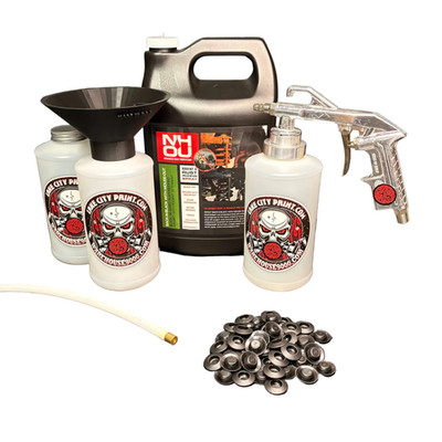 NHOU Back-N-Black Semi-Pro Undercoating Gun & Threaded Funnel - Wand Kit (3 Qts)