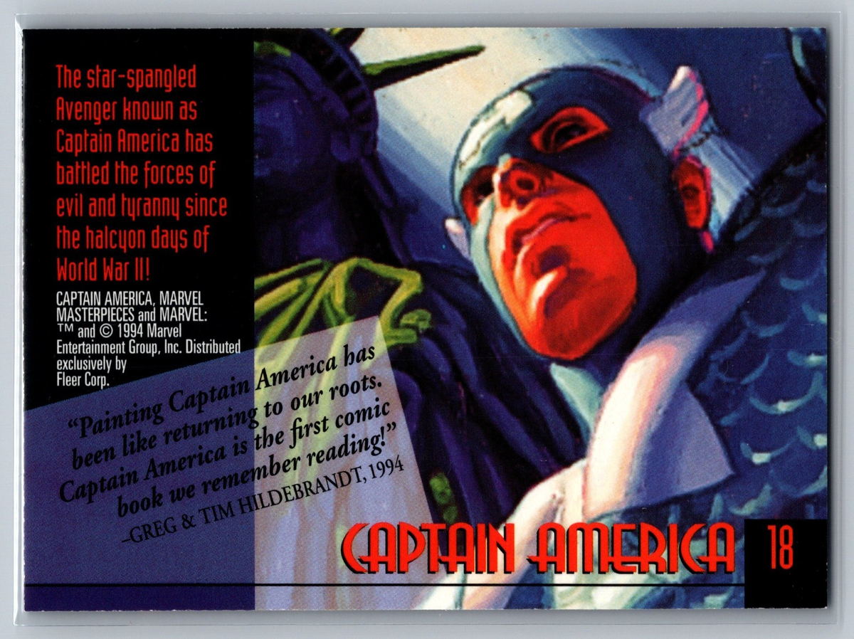 1994 Marvel Masterpieces Captain America #18 Gold Foil Signature