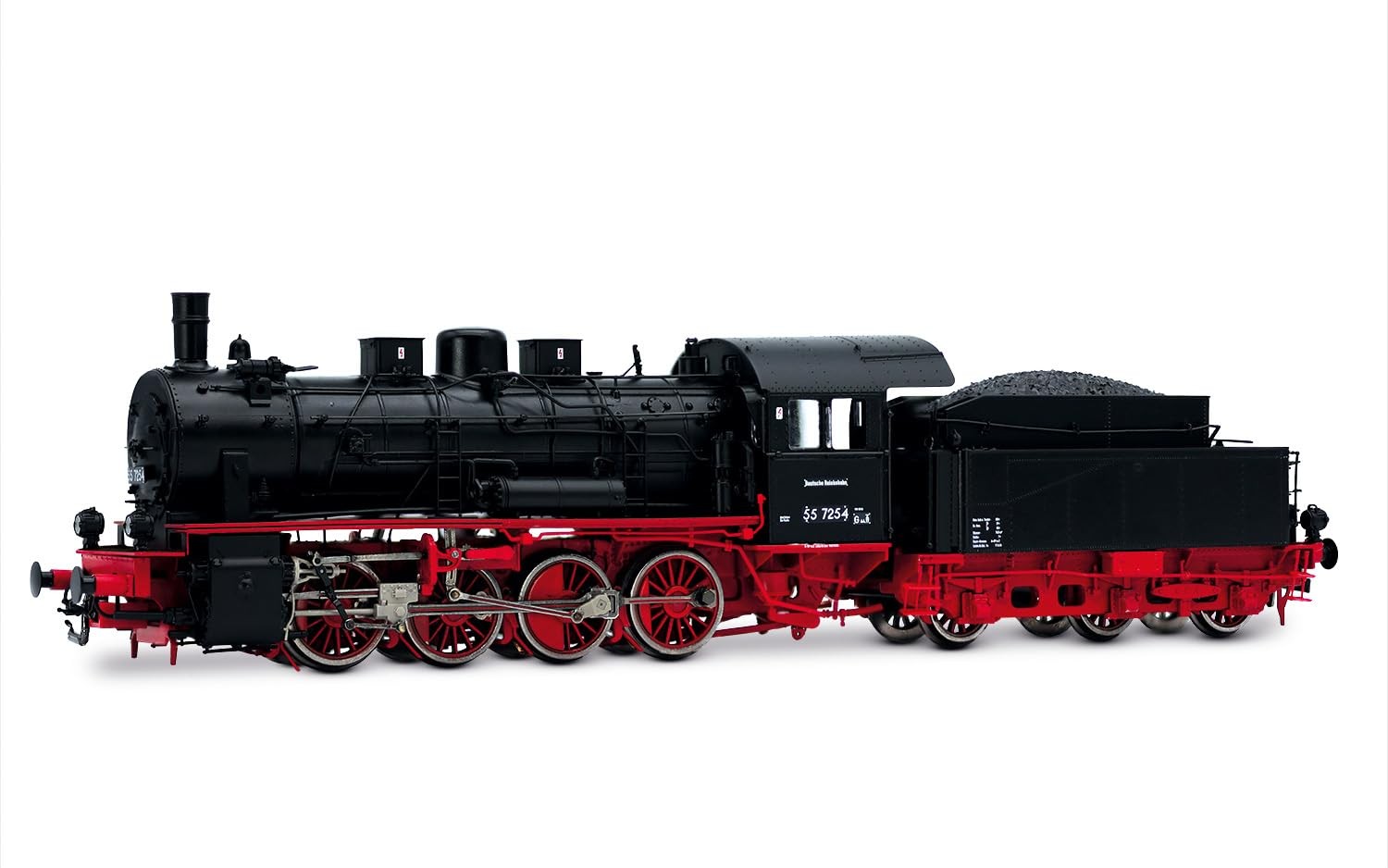 HR2893 DR, steam locomotive 55 7254, black/red livery, ep. III Steam Locomotive