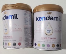 2 cans KENDAMIL Whole Milk 28.2oz POWDER Infant 4/27 and 10/26 Dented Can