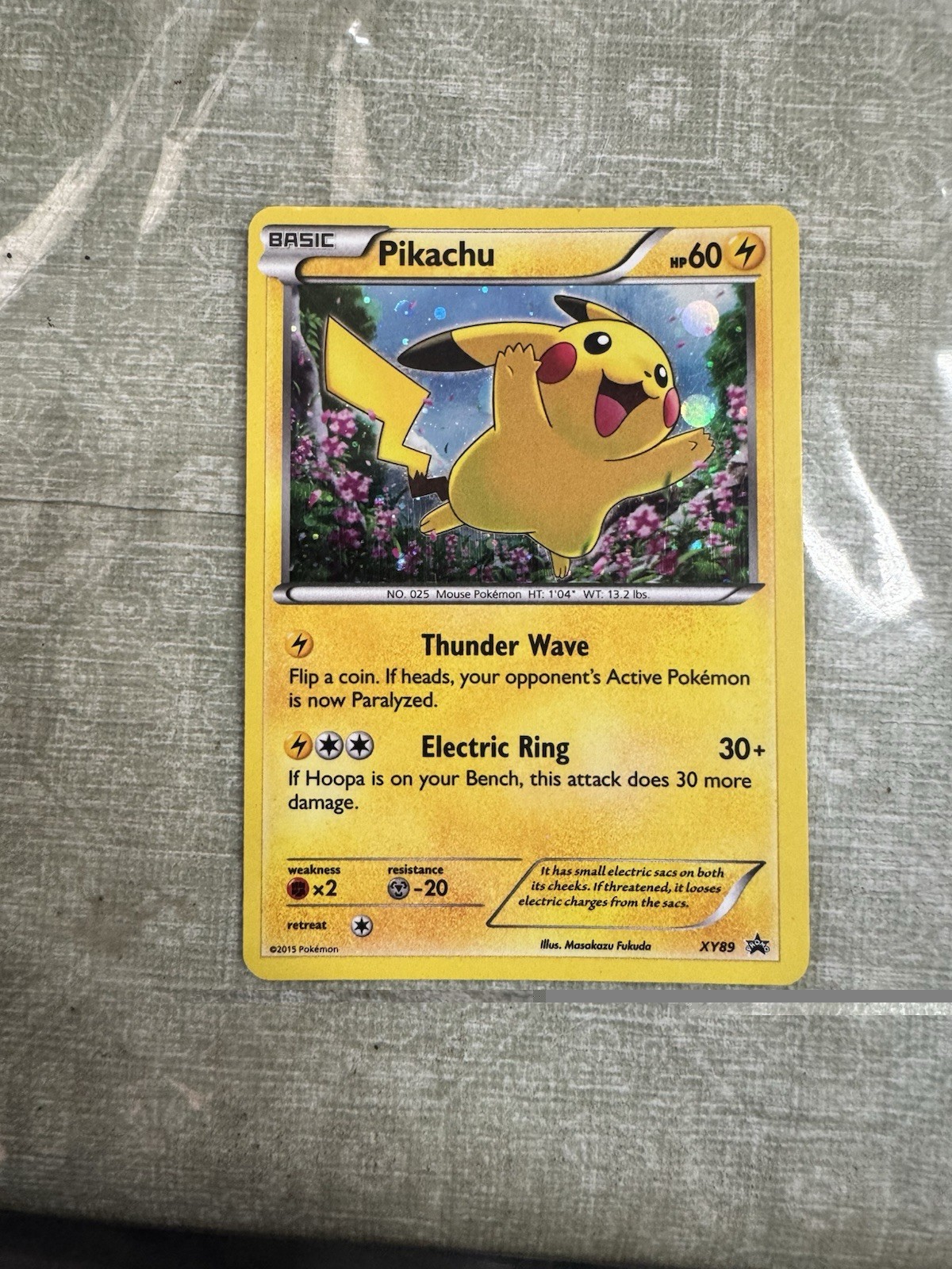Pokémon TCG XY89 Pikachu Black Star Promos Holo Card 2015