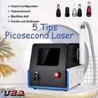 Q-Switched ND YAG Laser Tattoo Removal Machine Eyebrow 532 1064 1320nm 4 Probe
