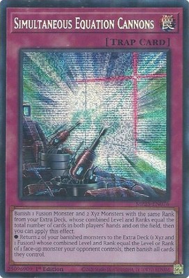 YUGIOH: 1x Simultaneous Equation Cannons MP25-EN076 Prismatic Secret Rare 2025 M