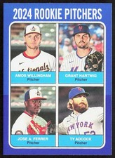 2024 Topps Heritage High Number ROOKIE PITCHERS Blue Border SP Rookie Card #621