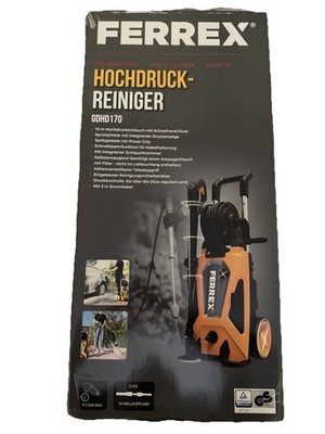 Ferrex Hochdruckreiniger 2400W -  170bar - 500l/h Schlauchtrommel 10m Schlauch