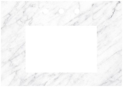 Native Trails VT30-R1812-CA-3 Carrara 30'' Marble Vanity Top - Carrara