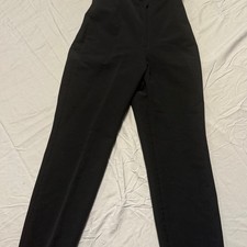 Vintage Obermeyer Black Stirrup Ski Bib Jumpsuit size 6 retro ski gear half wool