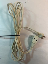 Vintage 2 Prong 12 Ft Power Extension Cable White Electrocord 12’ 2-Prong @MB267