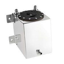 1 Gallon Fuel Cell Gas Tank Aluminum with Cap Street Drift Silver