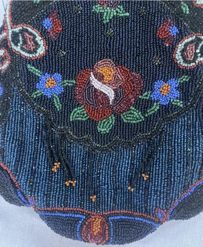Antique Art Deco Beaded Fringe Purse - Picture 5 of 8
