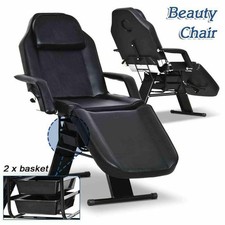 Recliner Massage Table Salon Tattoo Chair Facial Lash Bed w/Storage Boxes