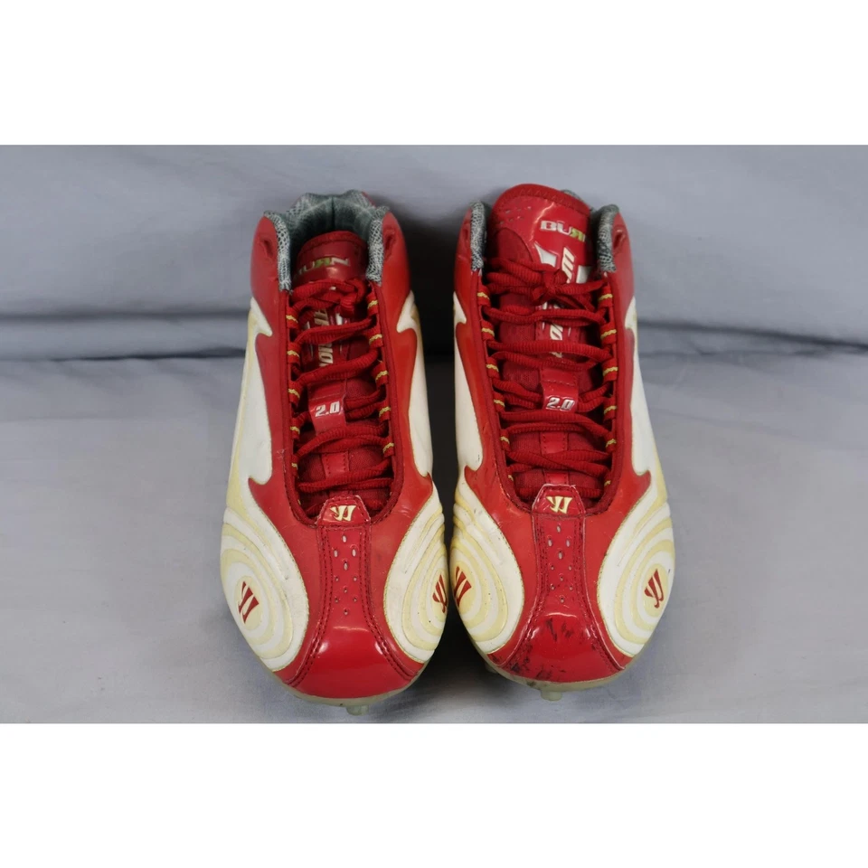 Warrior Burn 2.0 鞋男式 8.5 D 码红色白色曲棍球鞋 New Balance — 第 3/4 张图片